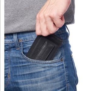 Alpine Swiss leather slim money clip